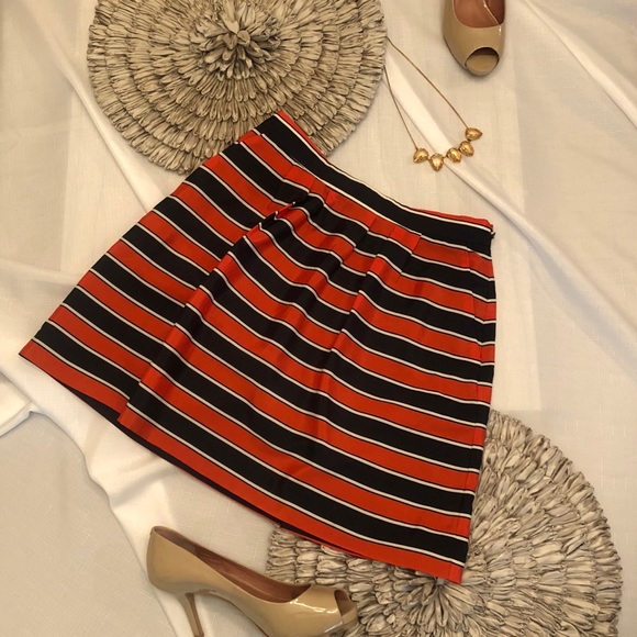 J. Crew Dresses & Skirts - 2/$15 Red & Blue Striped J. Crew Mini Skirt Size 0